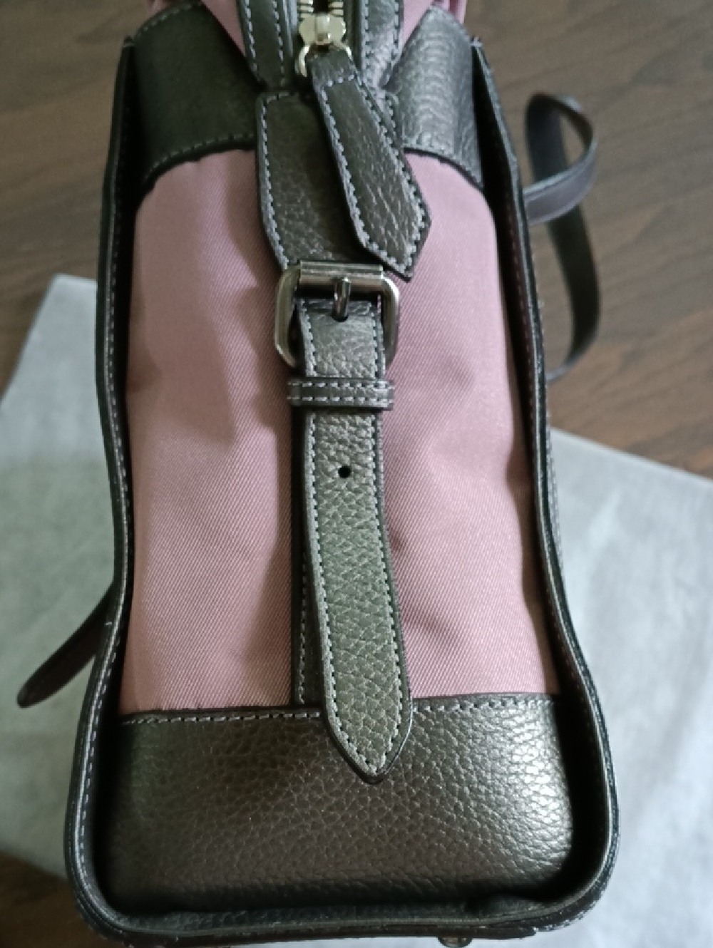 Burberry Pink Tote with Silver Trim and Plaid Accent - Picture 6 of 10